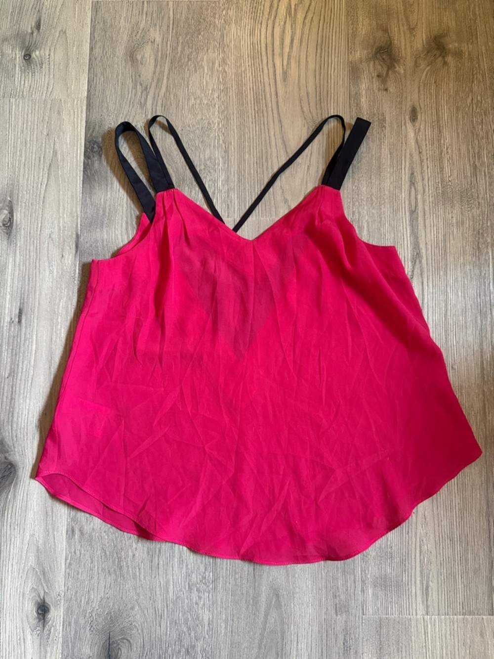 BCBGeneration Fuchsia V-Neck Double-Strap blouse